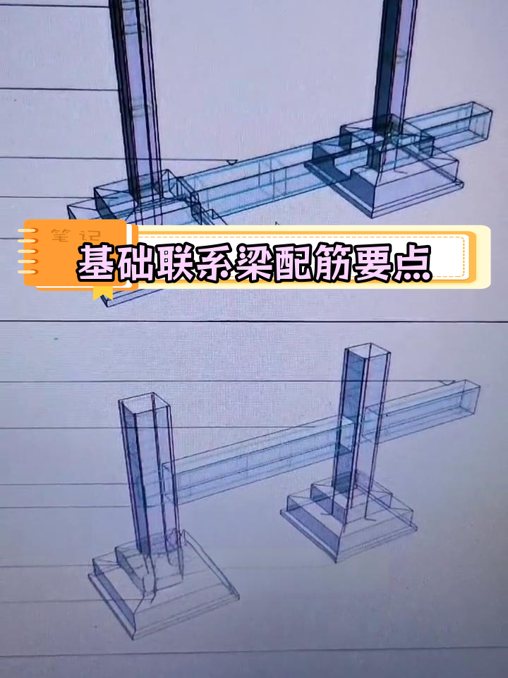 基础地梁钢筋图说明图片