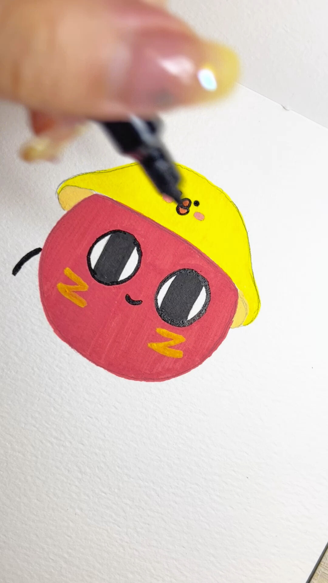 红小豆来啦|丙烯马克笔|每日一画