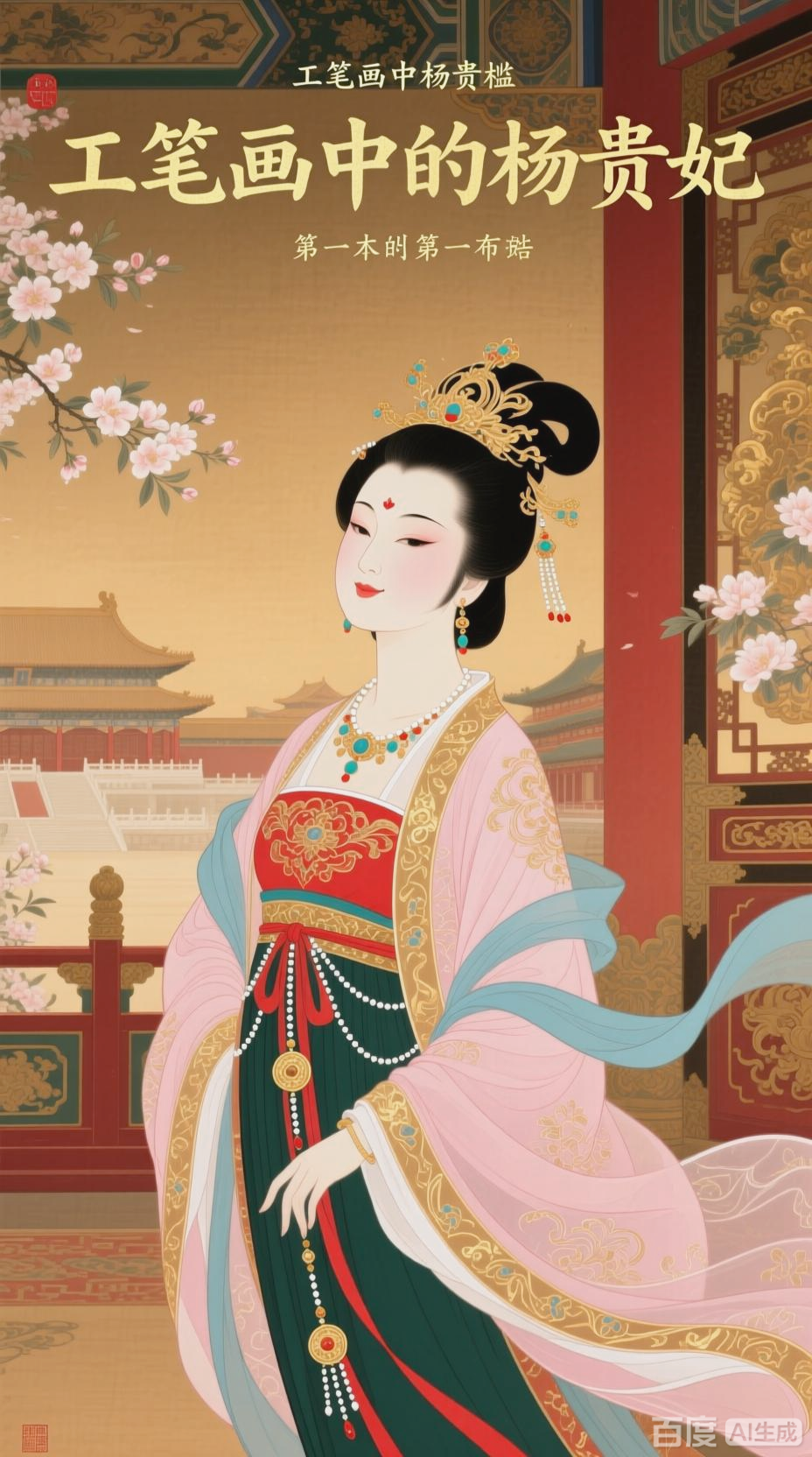 杨贵妃工笔画,再现大唐风华