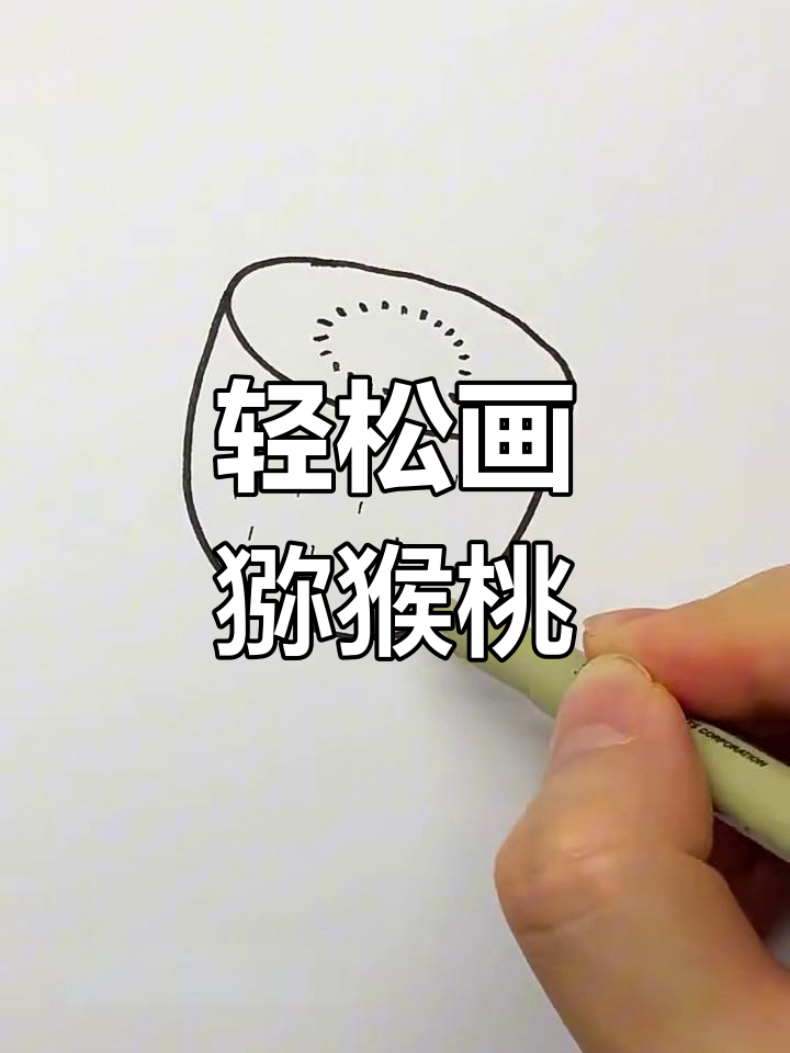 一分钟学会猕猴桃简笔画,简单又好玩