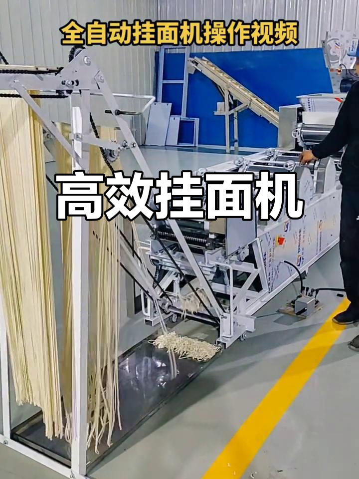高效挂面机,七组爬杆一次成型,面条制作更省时