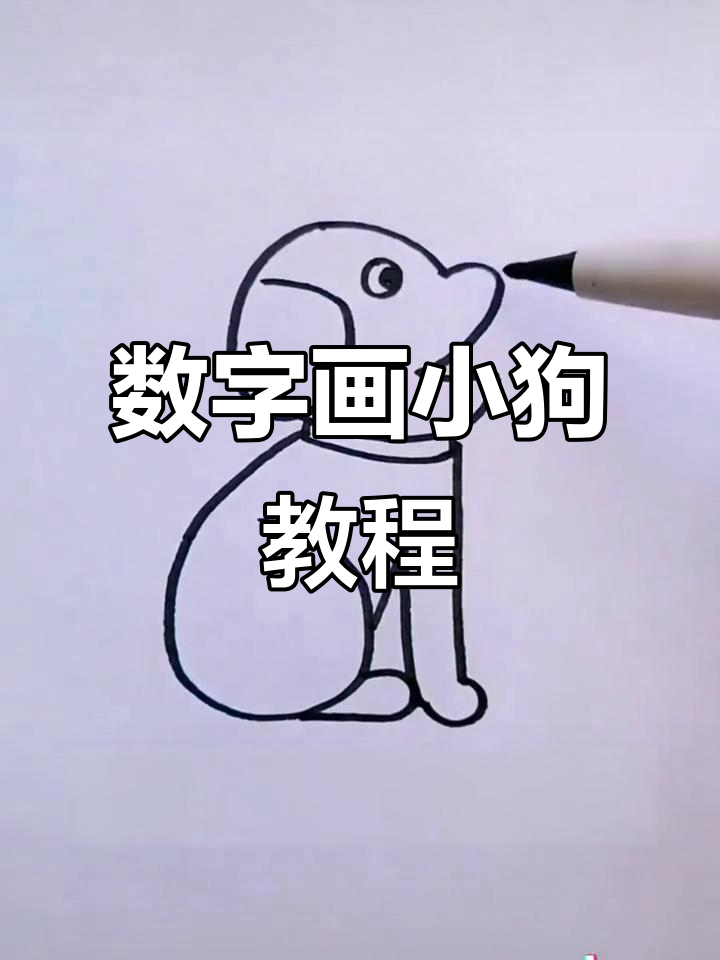 用数字画可爱小狗,简单又好玩