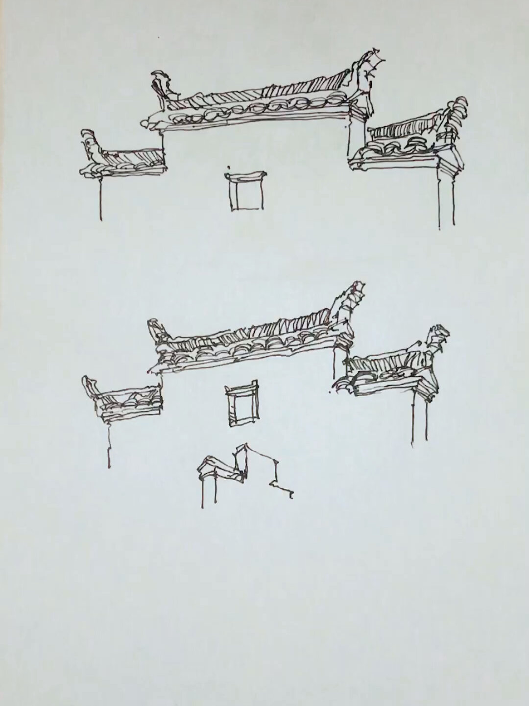 马头墙画法教学