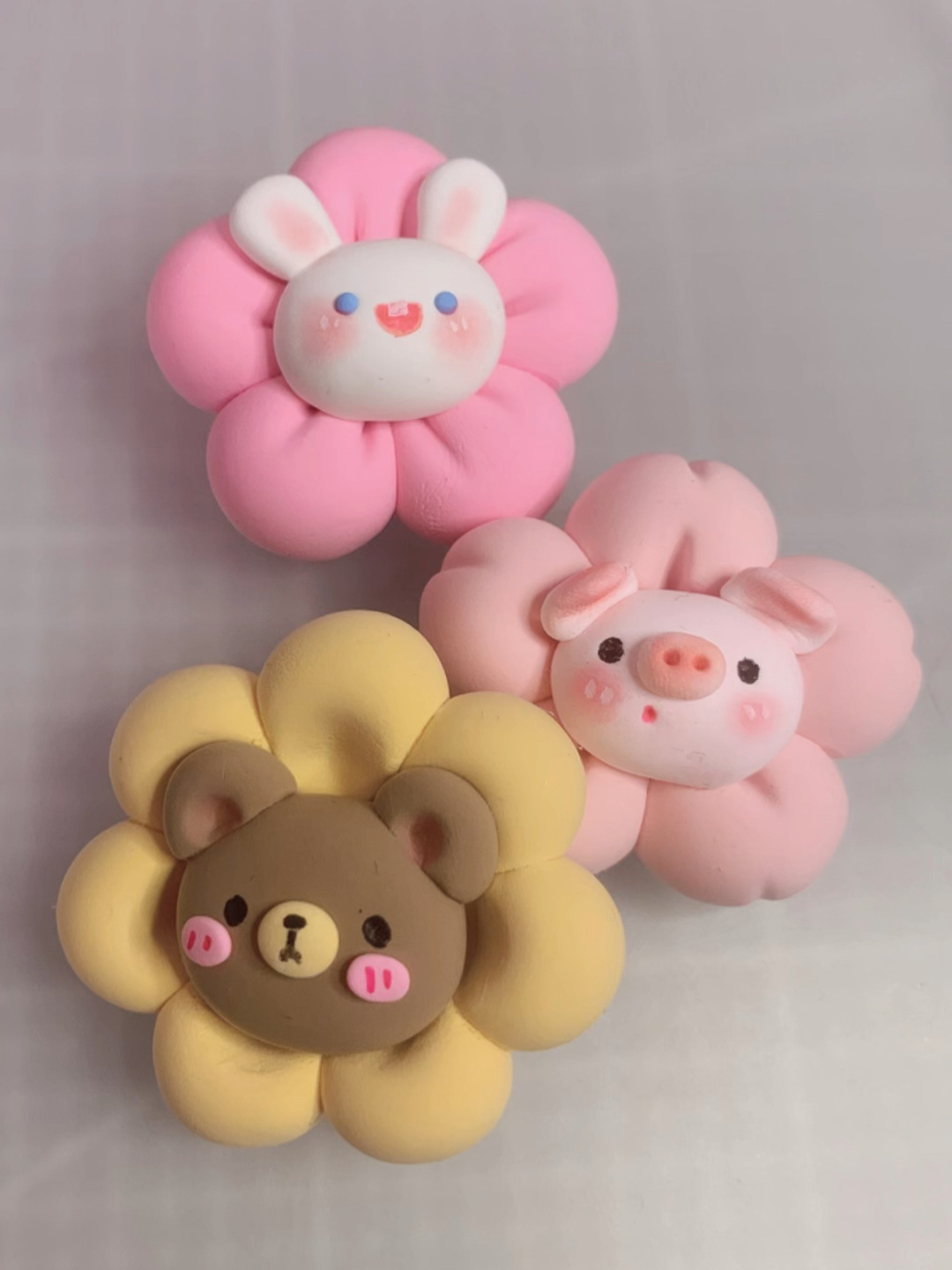 超轻粘土|可爱胸针