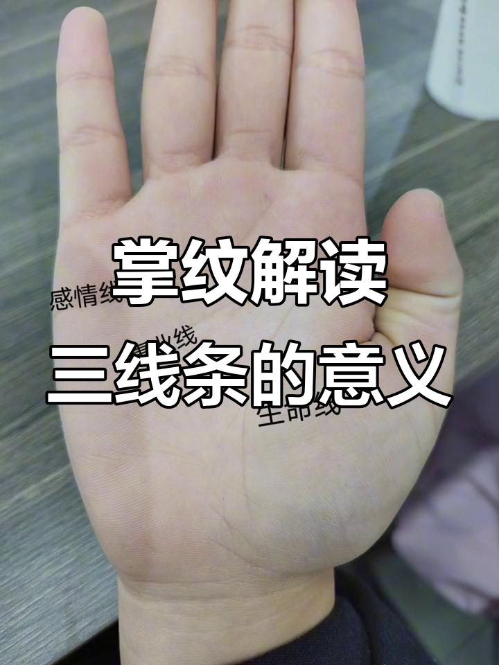 你手掌上的三条线,揭示了你的命运与性格