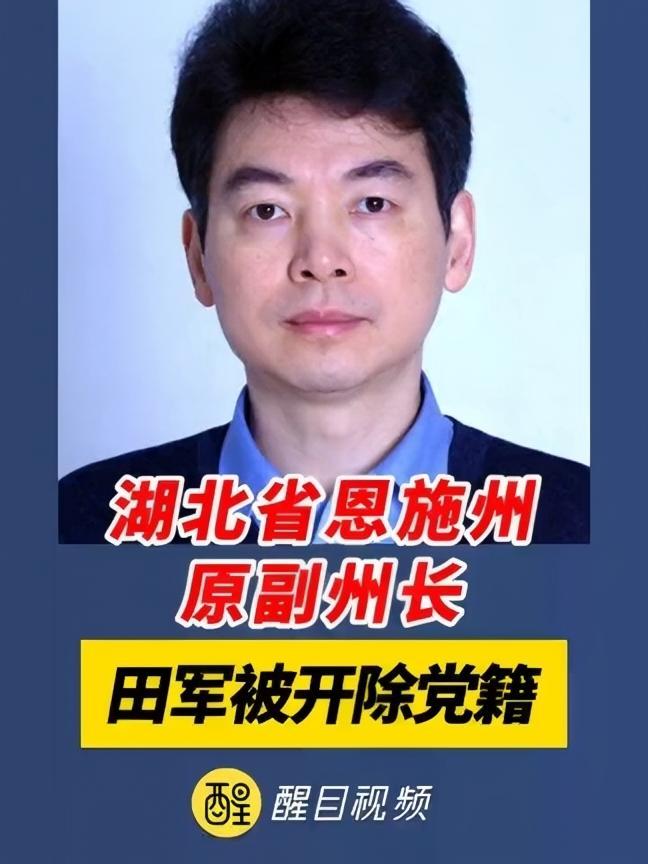 湖北省恩施州原副州长田军被开除党籍