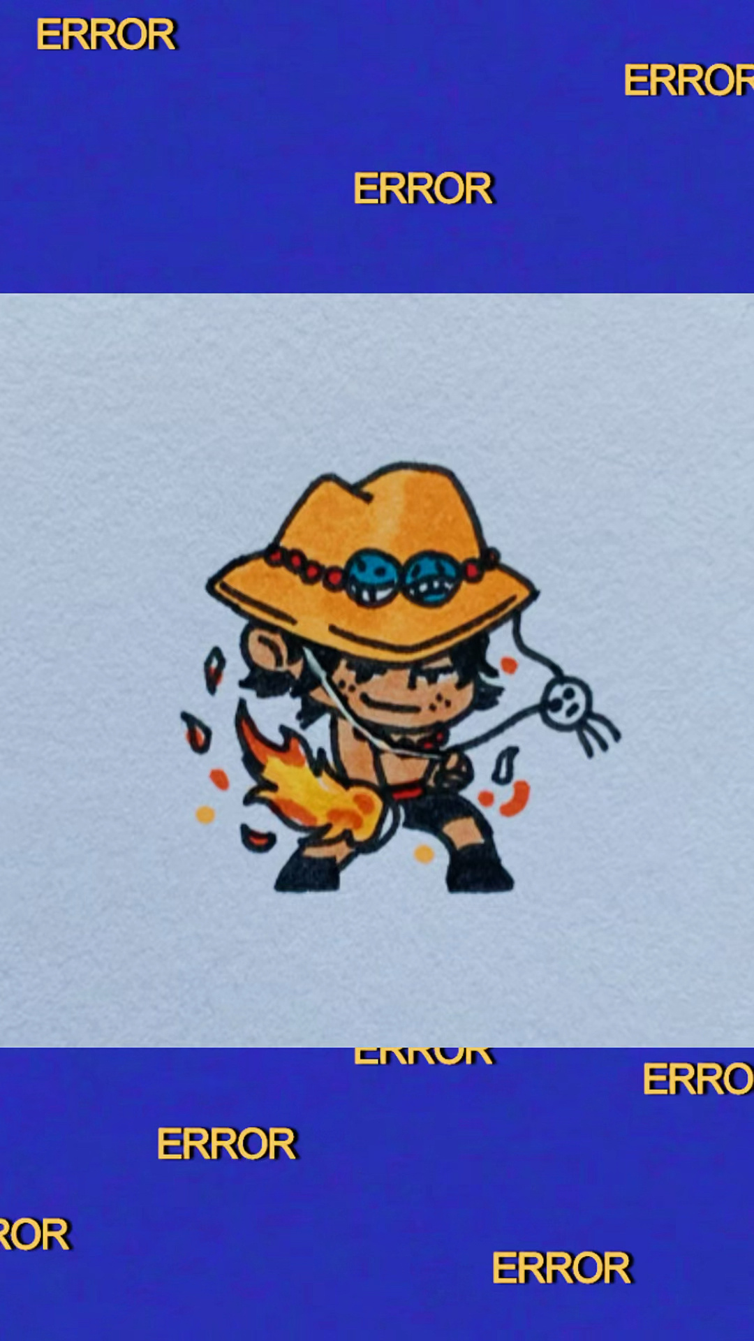 简笔画/海贼王/火拳艾斯/手绘