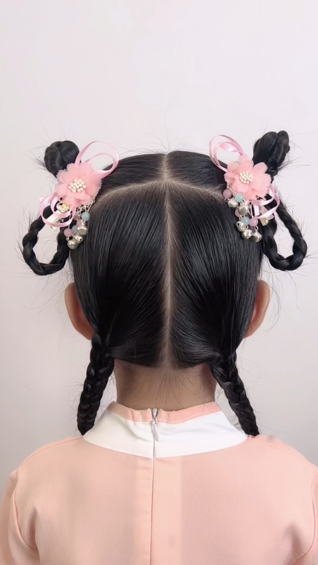 几根3股辫就能轻松搞定的古风汉服发型