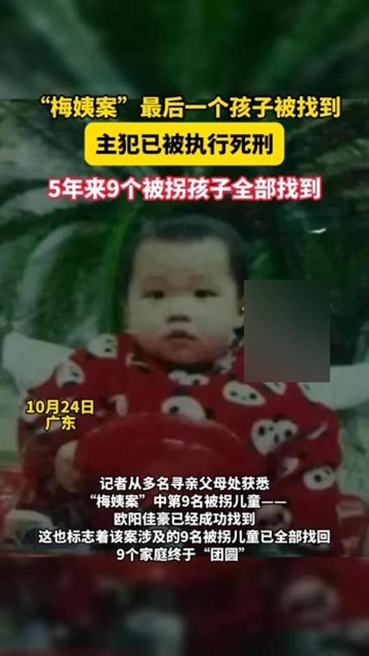 "梅姨案"最后一个孩子被找到!主犯已被执行死刑