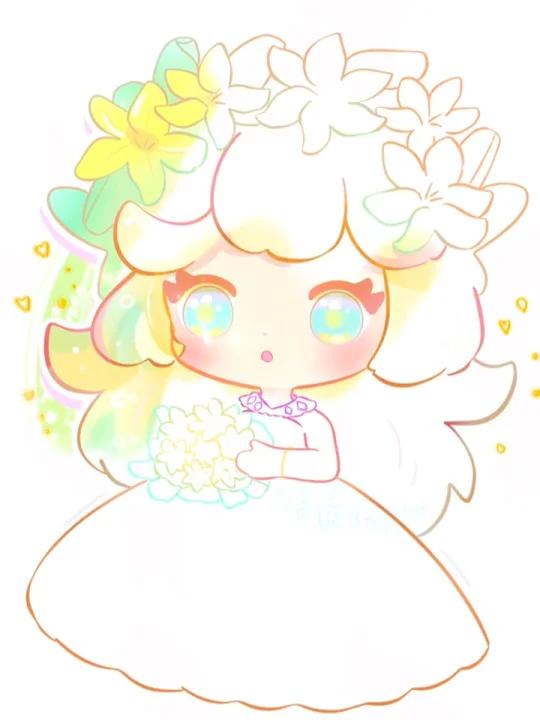 百合花拟人 糖果系 上色摸鱼