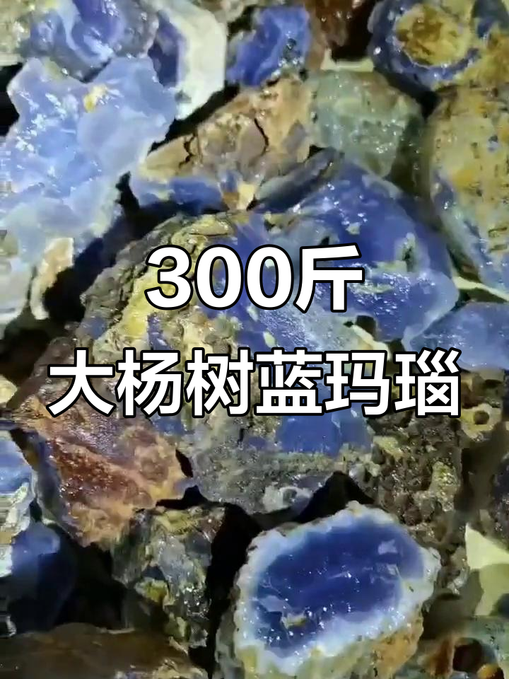 大杨树蓝玛瑙原石,300斤左右地表料,天然魅力尽显