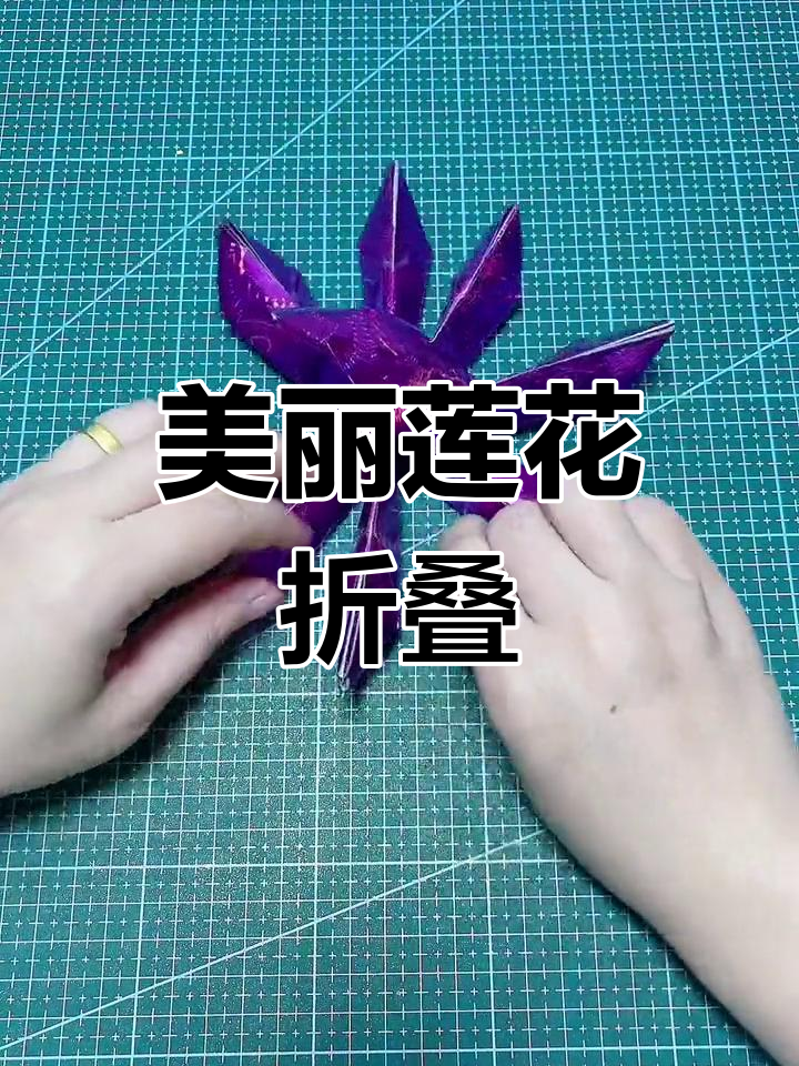 一张纸折莲花图片