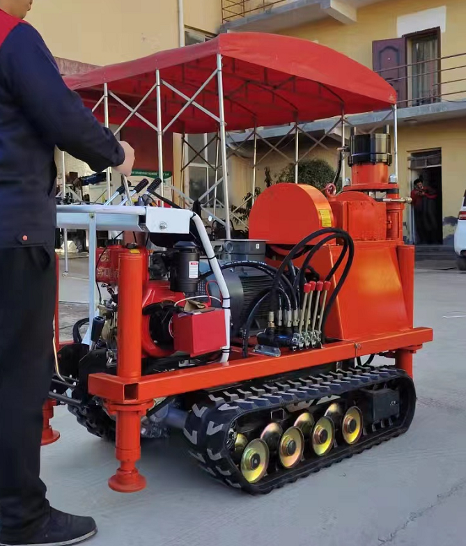 微型履带钻注一体机 可遥控注浆加固钻机-度小视