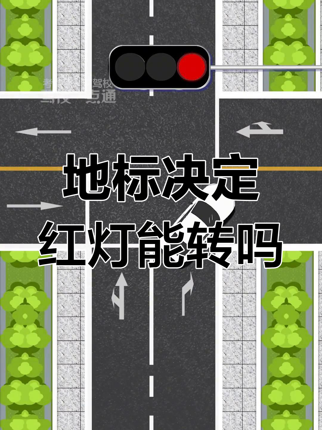 红灯右转规则大揭秘:地标线不同,能否右转也不同