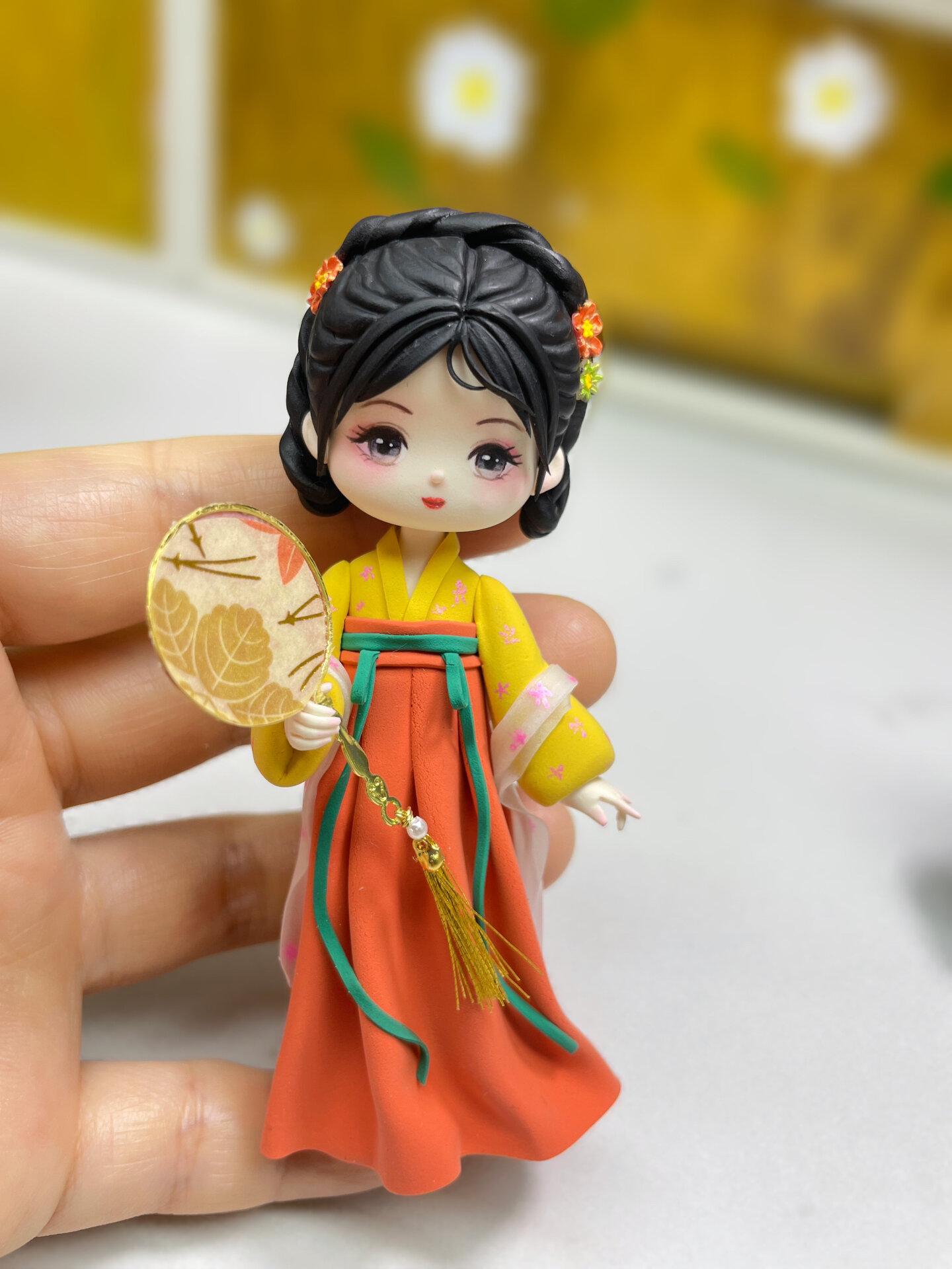 古风粘土小姑娘制作过程