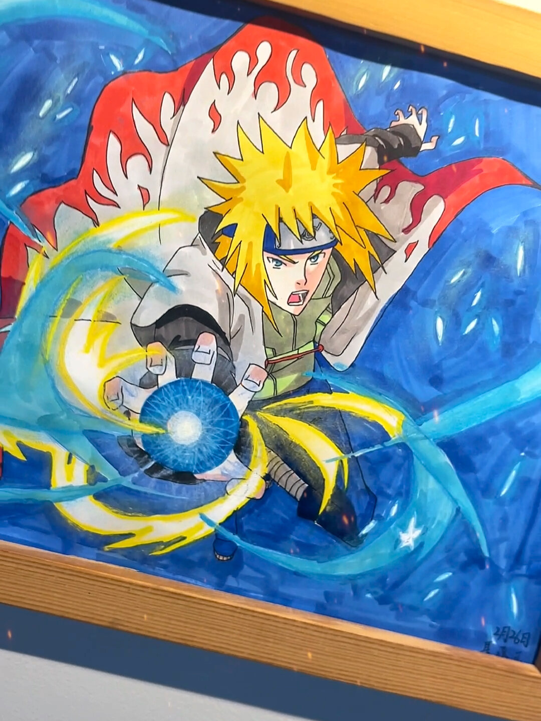 火影·波风水门马克笔手绘过程