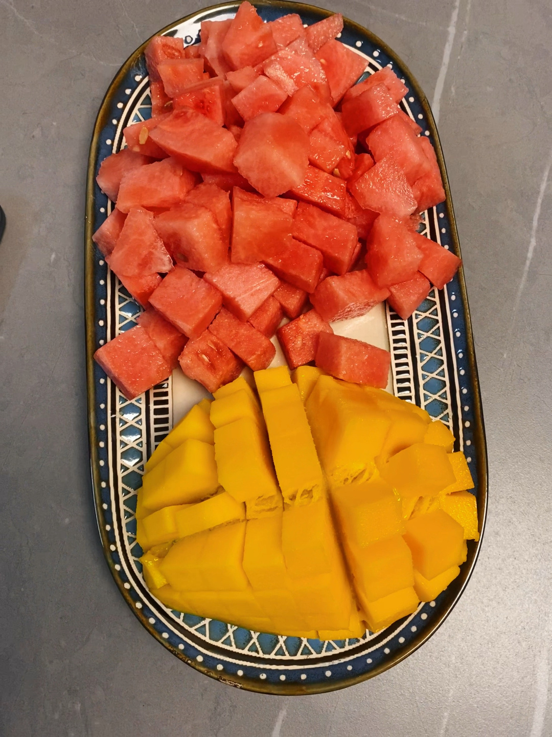 餐后果盘|我家西瓜是这样切的