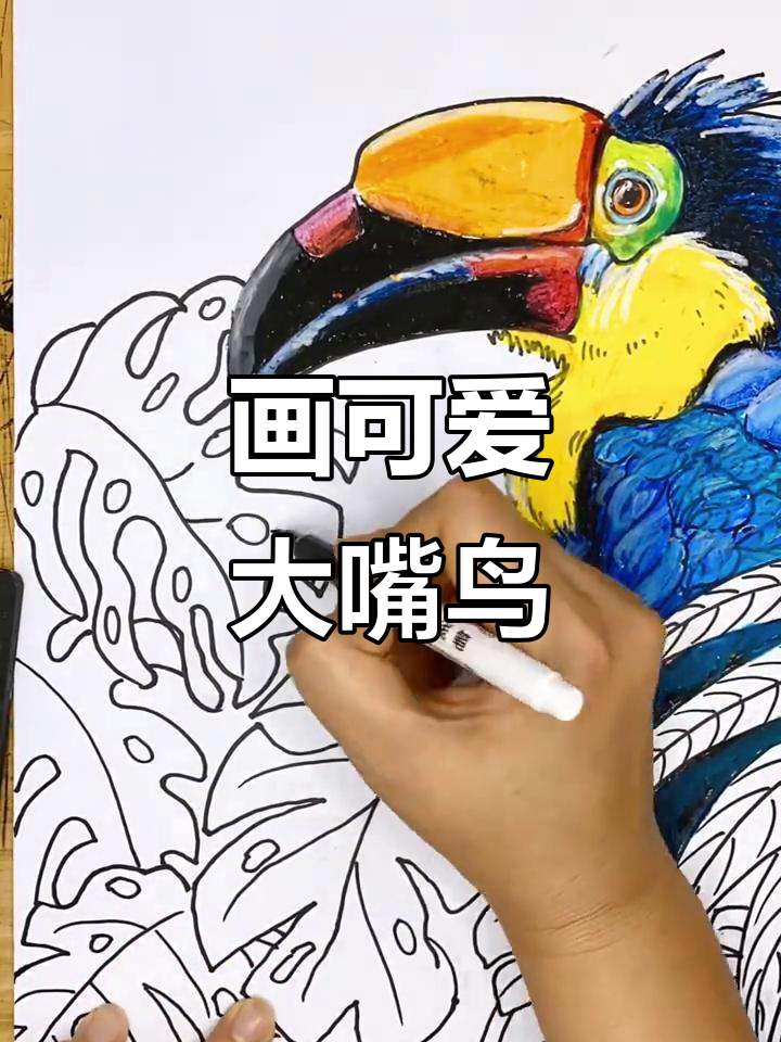 黄老师教你轻松画大嘴鸟,简单又有趣!