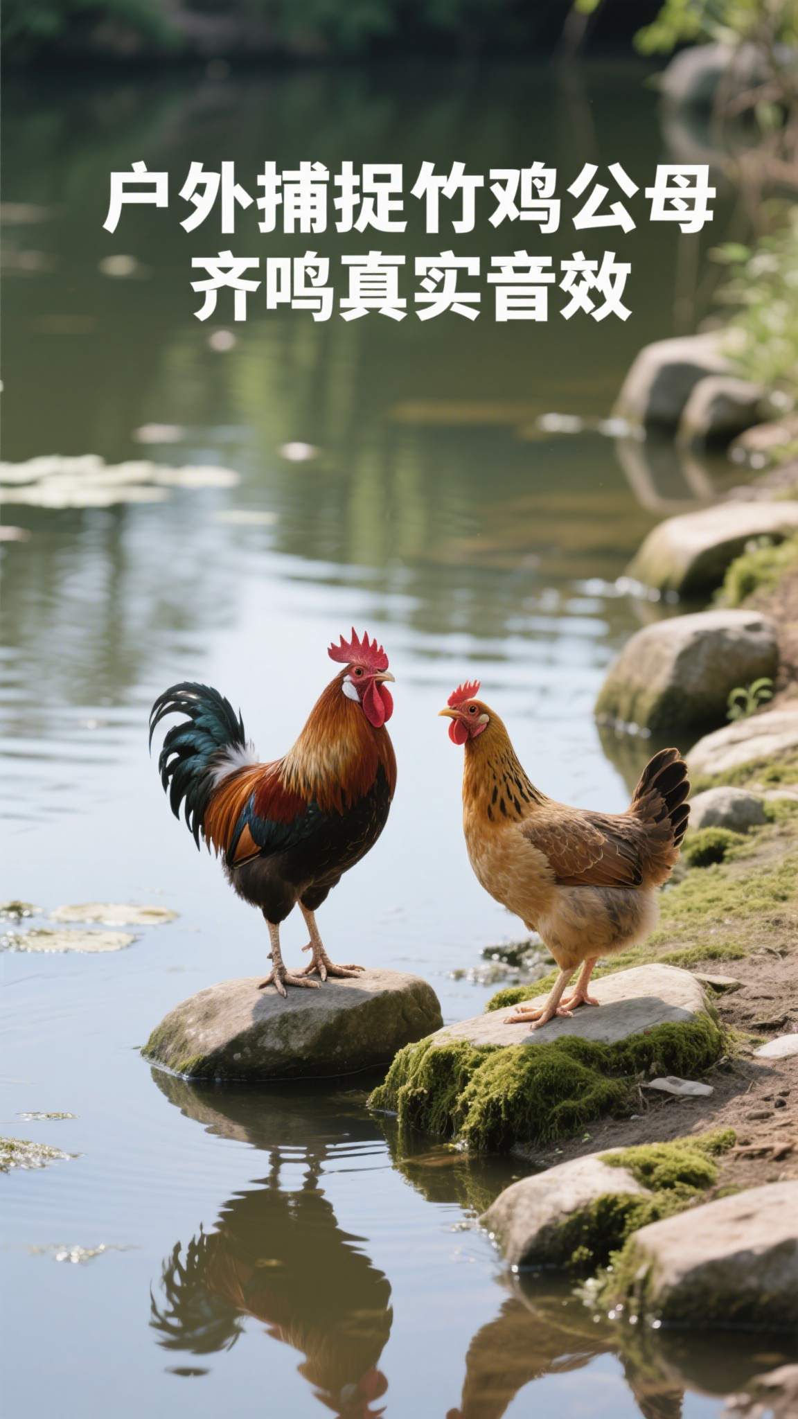 户外捕捉竹鸡公母齐鸣真实音效