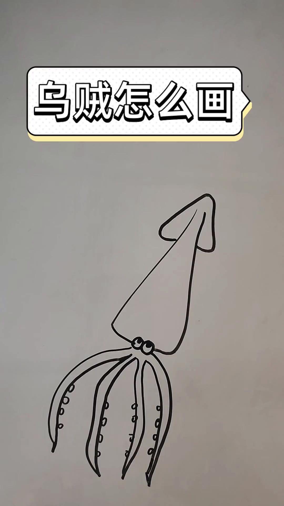 乌贼怎么画