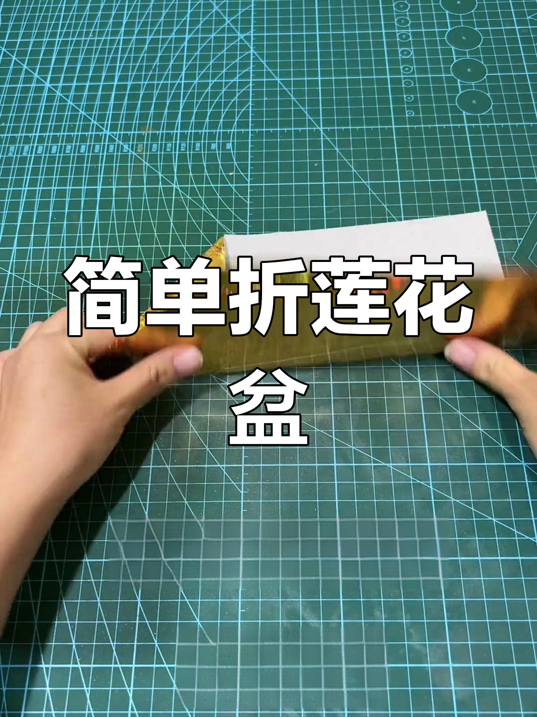 八张纸折莲花盆教程