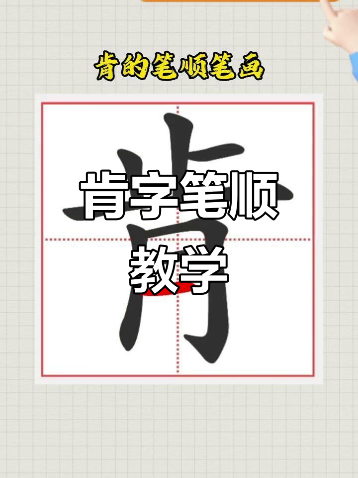 肯字的笔顺技巧,轻松掌握每一笔画