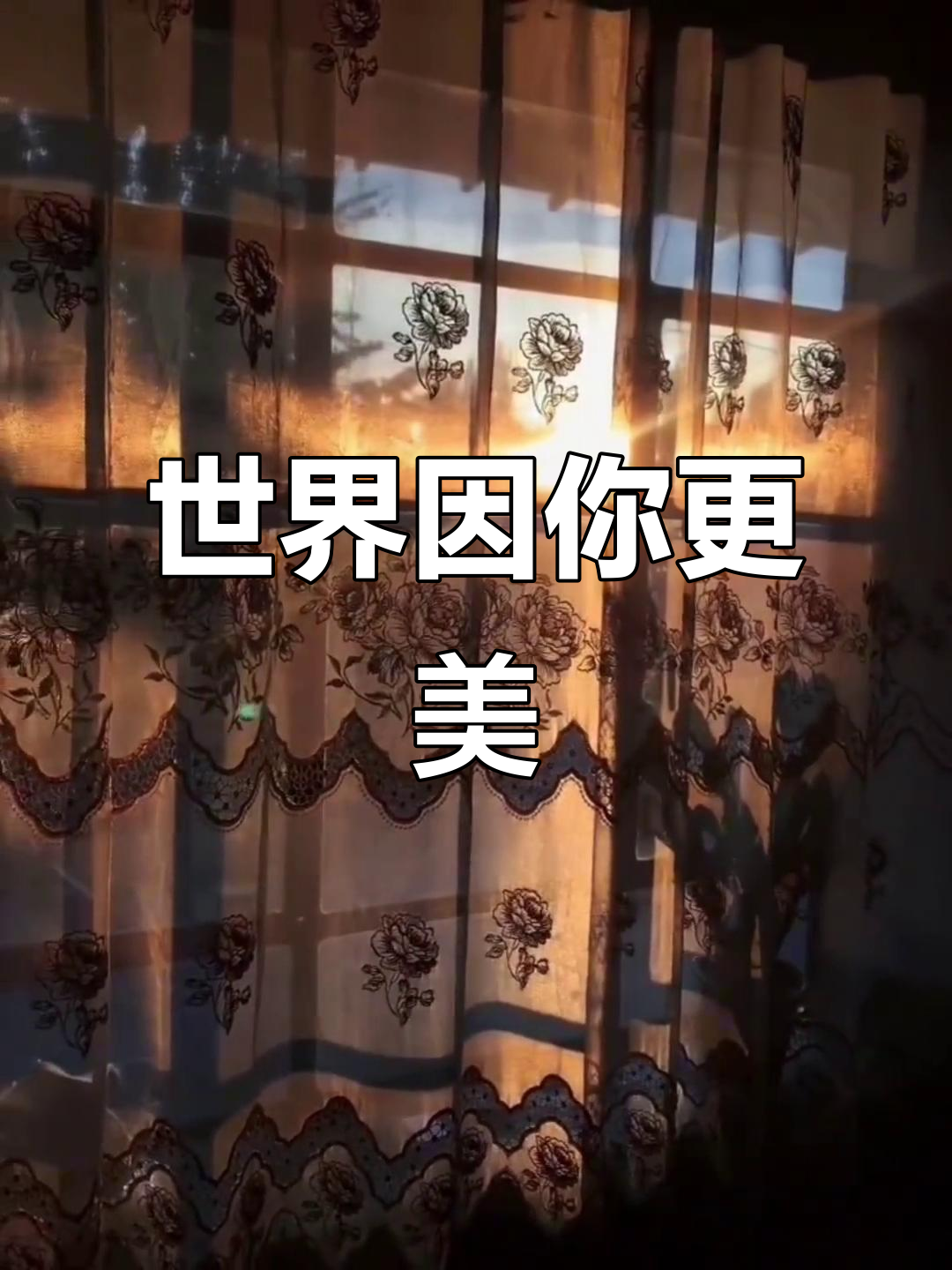 眼中的世界,因你而美好