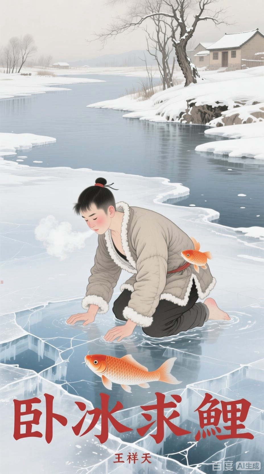 卧冰求鲤,孝心感动天地