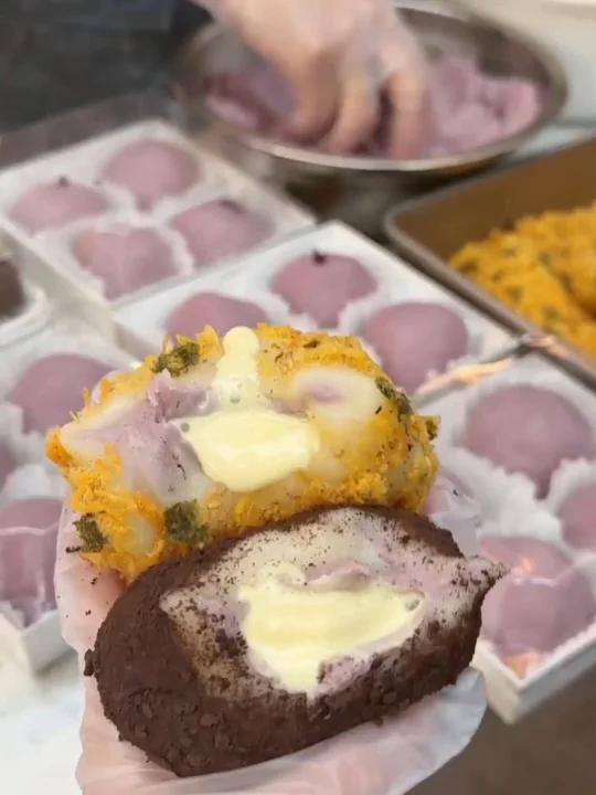 甜品,冰泣淋芋泥麻糍