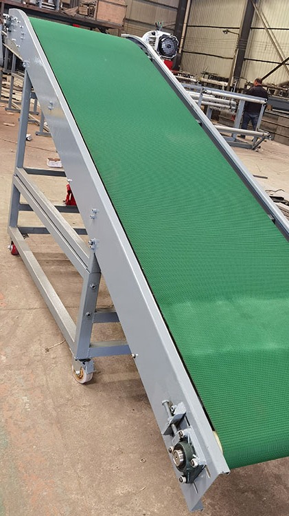 纸箱装车输送机皮带提升机草坪花纹皮带