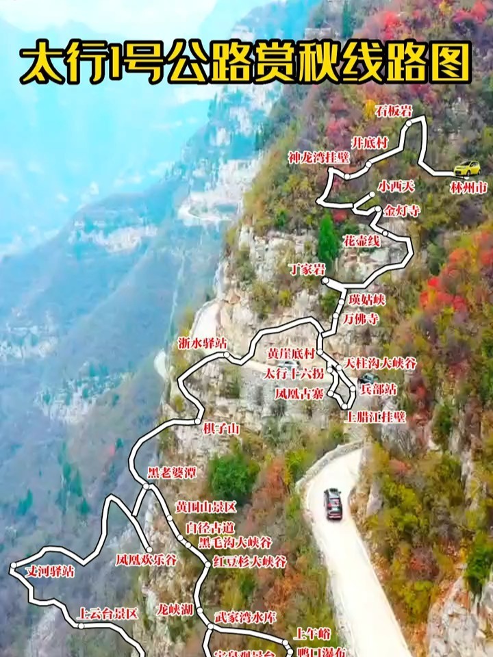 太行山挂壁公路路线图图片
