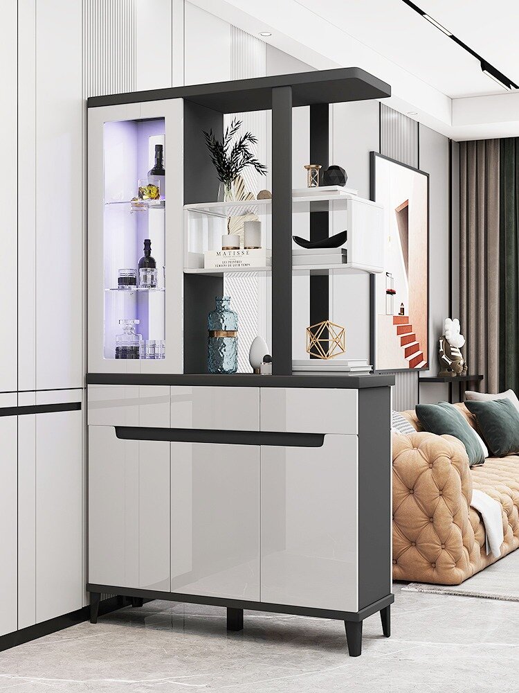 鞋柜酒柜屏风柜一体也太绝了