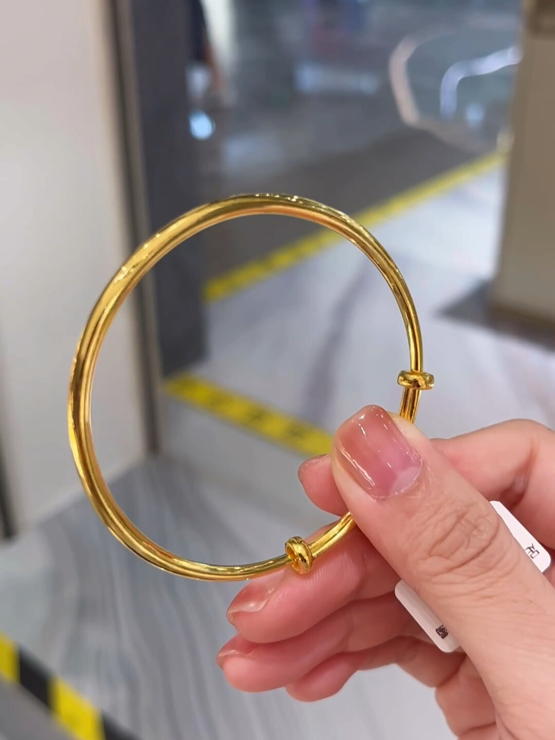 足金光面推拉手镯 亮面款