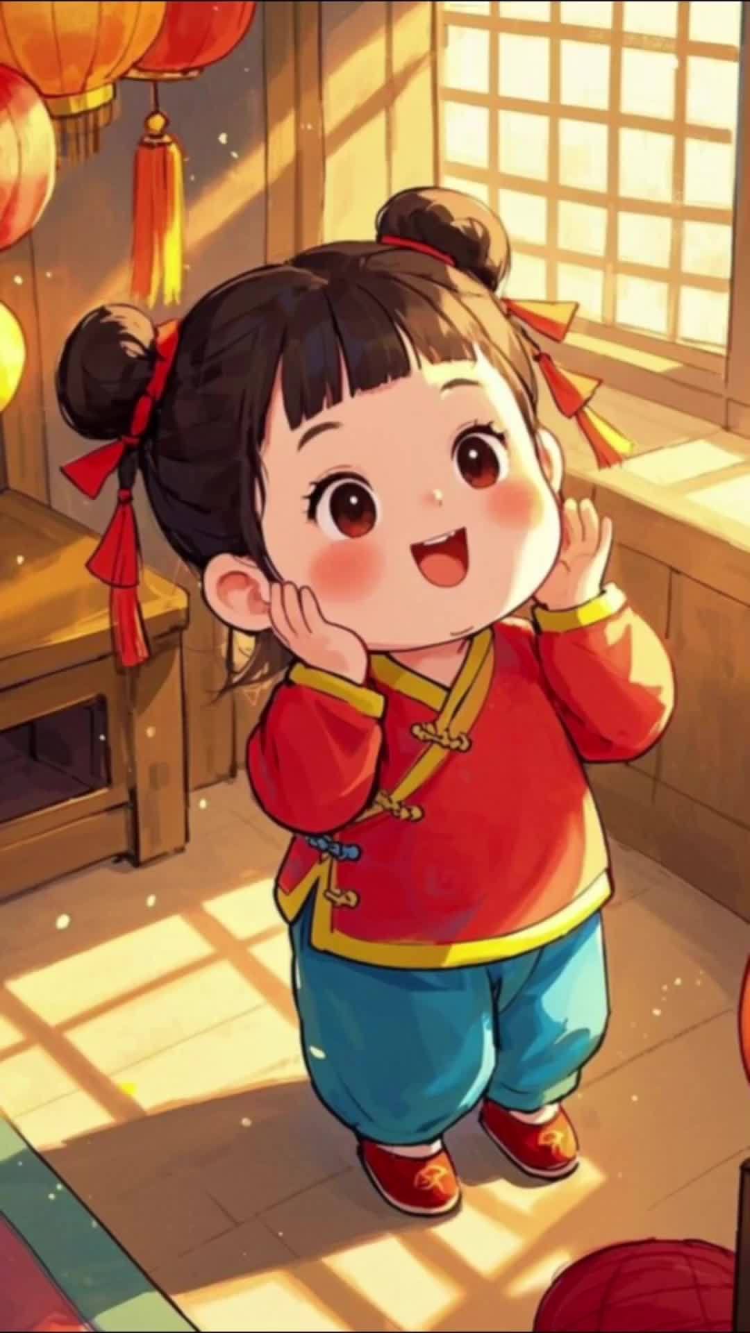 春光明媚,拥抱春天欢乐好时光 治愈系 国风动漫 唯美宝宝