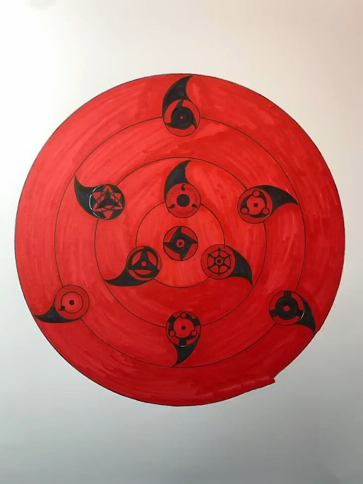 最霸气的组合写轮眼绘画过程