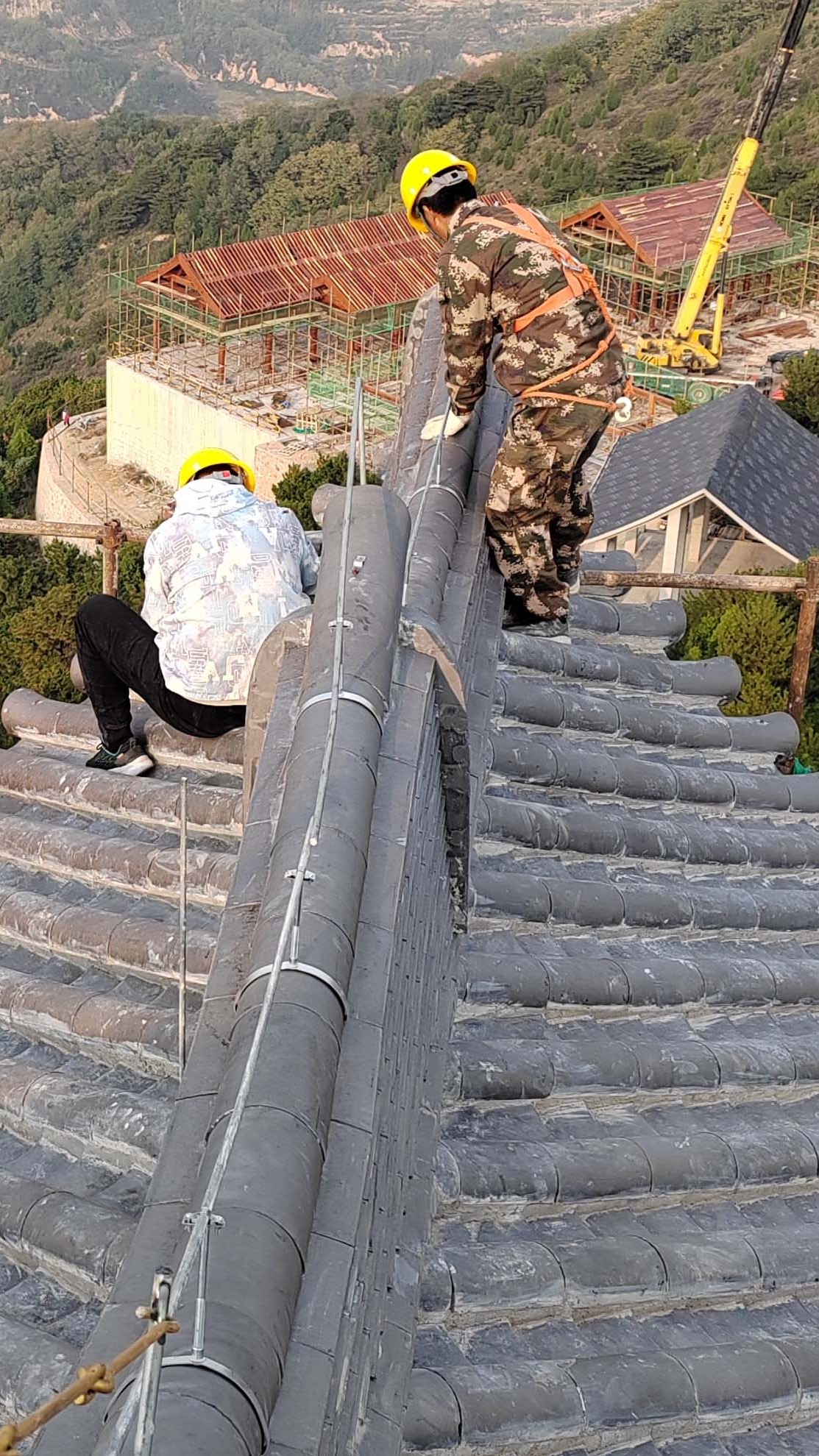 陕西古建筑防雷工程项目施工中