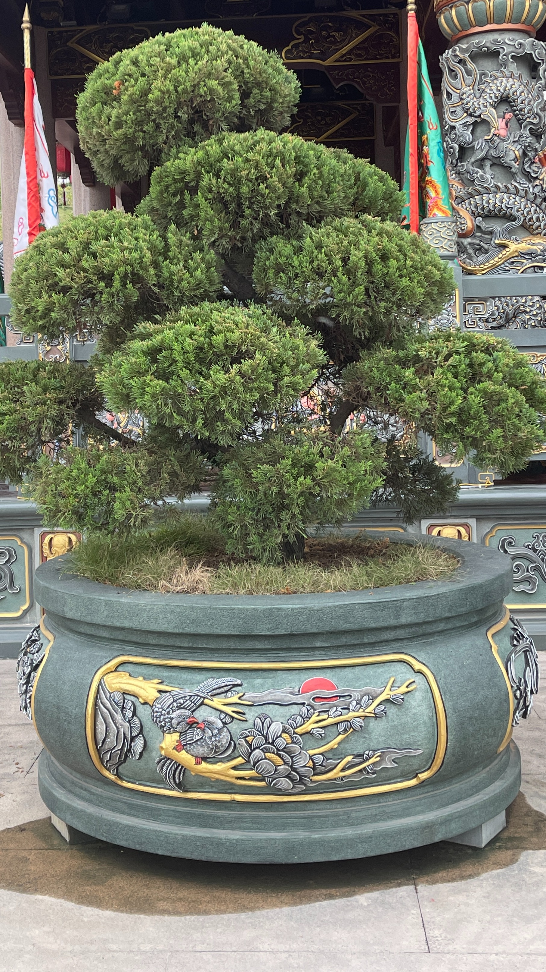 古风雅韵的中式石雕花盆!园林景观青石仿古石材花盆欣赏