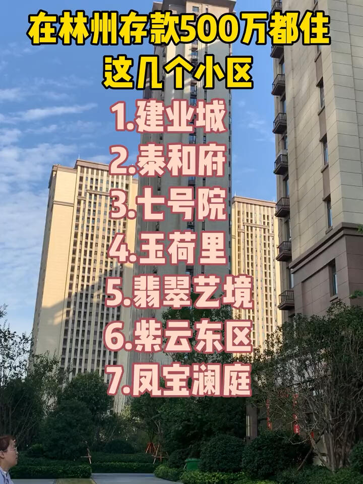 在林州存款500万都住这几个小区