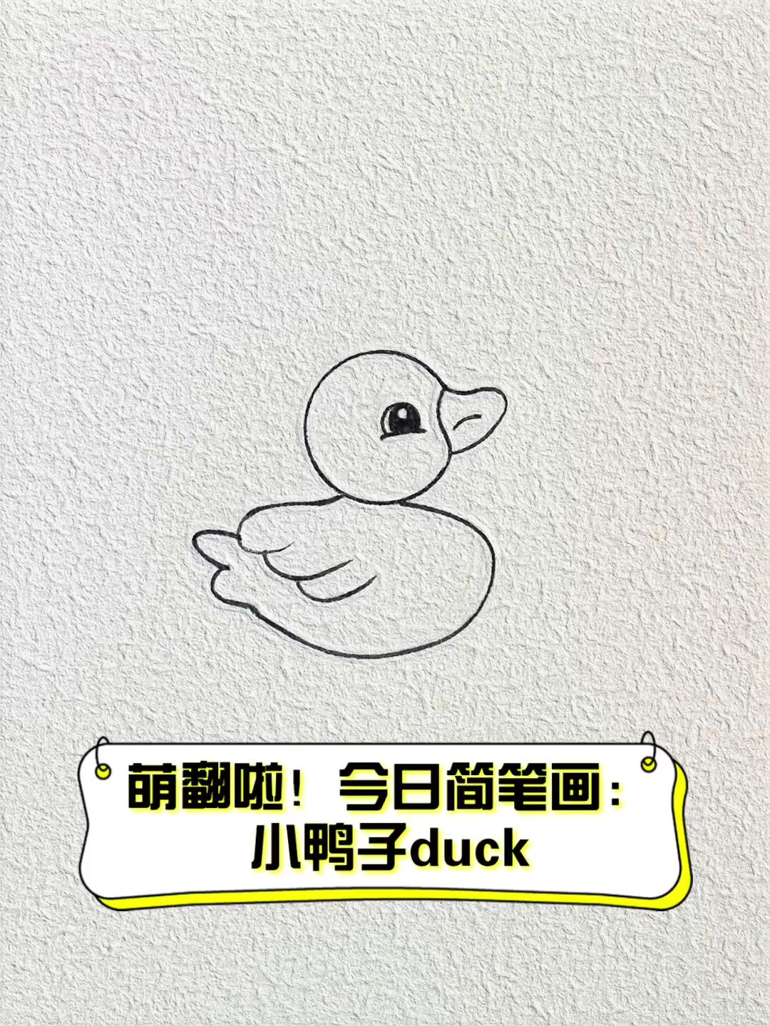 萌翻啦 今日简笔画 小鸭子duck