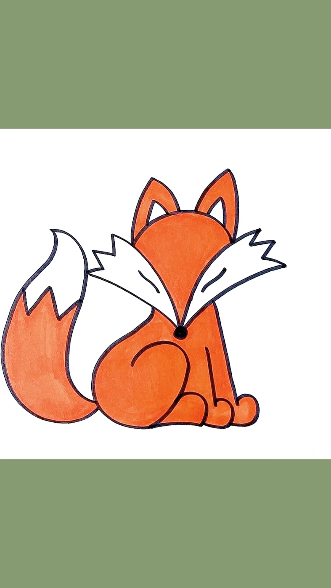 捡到一只小狐狸简笔画图片