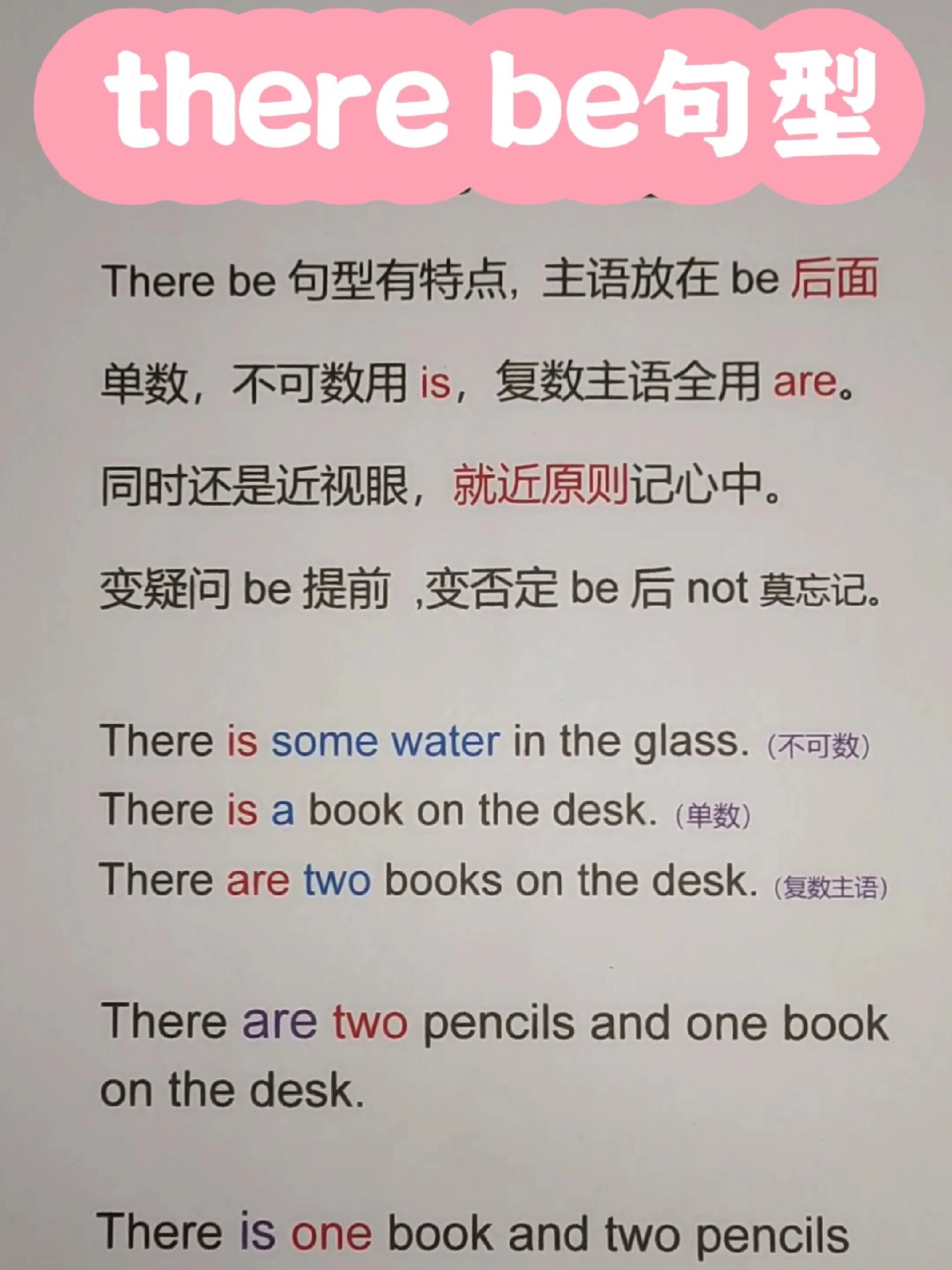 therebe句型用法就近原则