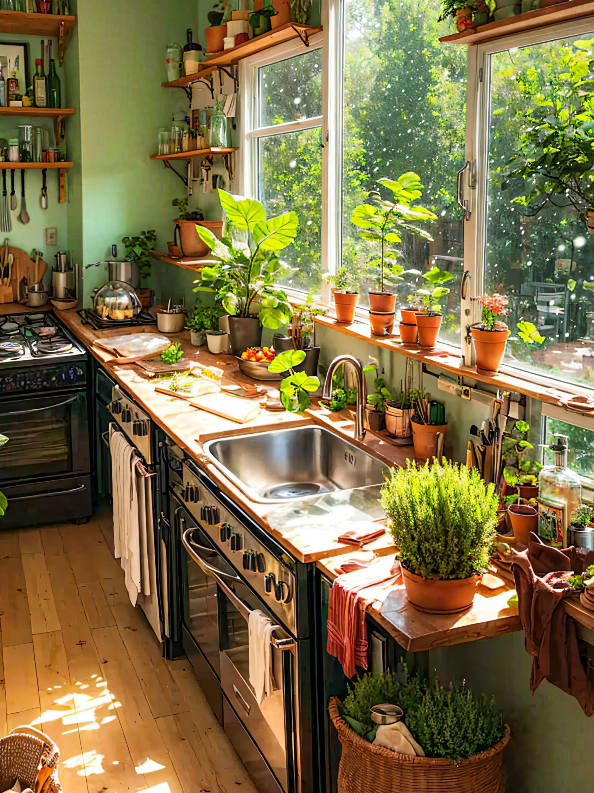 在阳光厨房做饭,有被治愈到