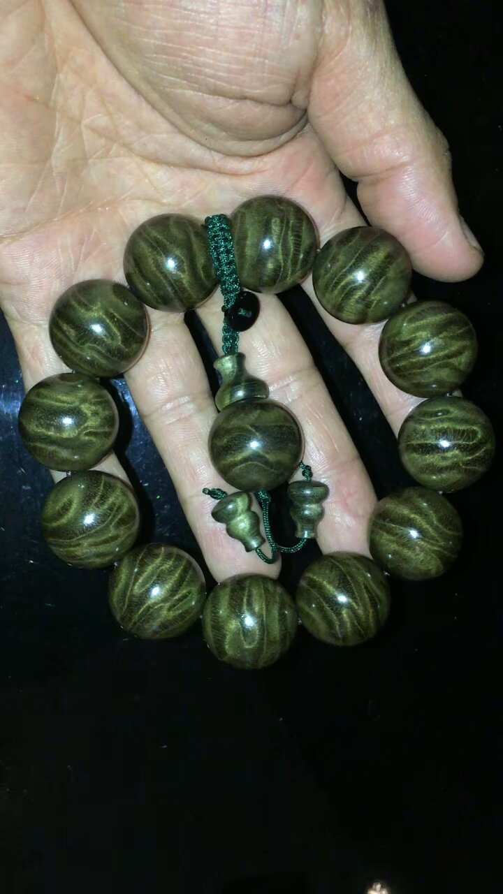 金丝楠阴沉木绿料,顶级龙胆纹龙珠,高货