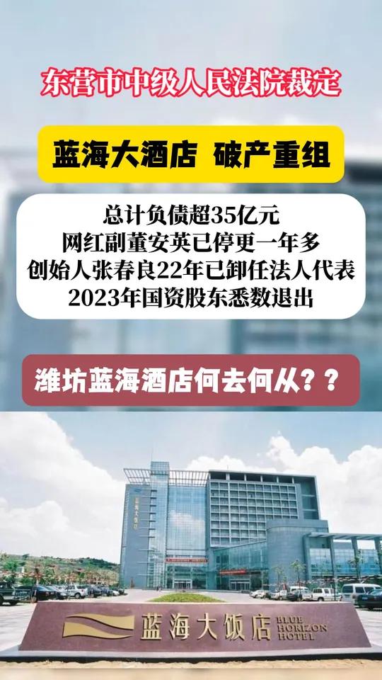 蓝海大酒店破产重组 蓝海酒店 东营蓝海 蓝海破产重组 破产 潍坊蓝海