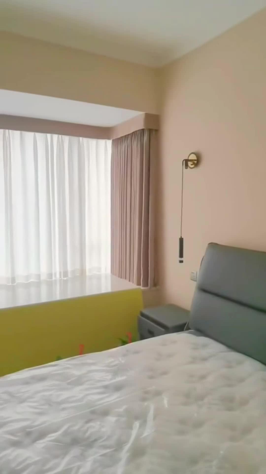 解决飘窗没有窗帘盒问题,做个幔头遮挡轨道|上海窗帘定制 装修设计