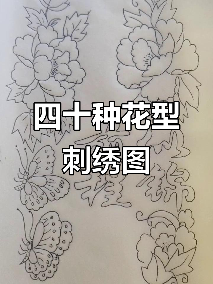 阳泉美女分享四十款刺绣图纸,花朵设计超美