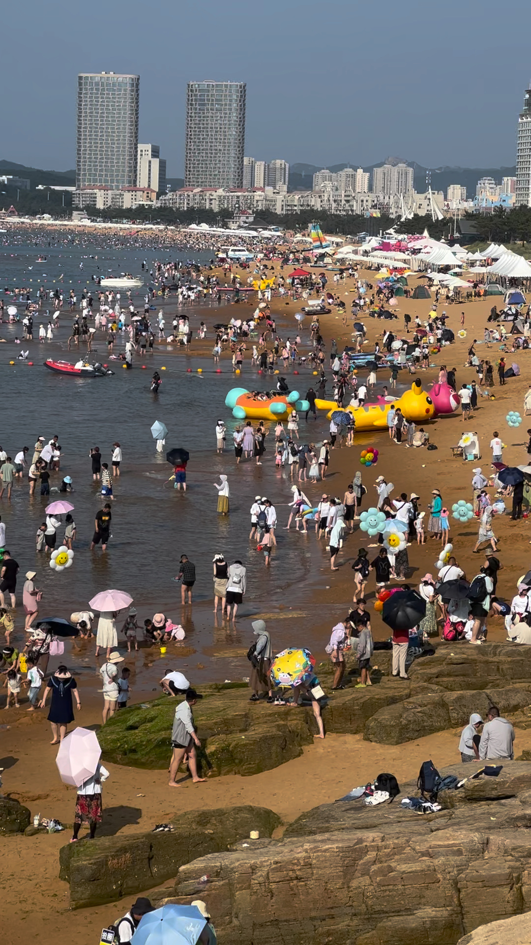 威海国际海水浴场赶海图片