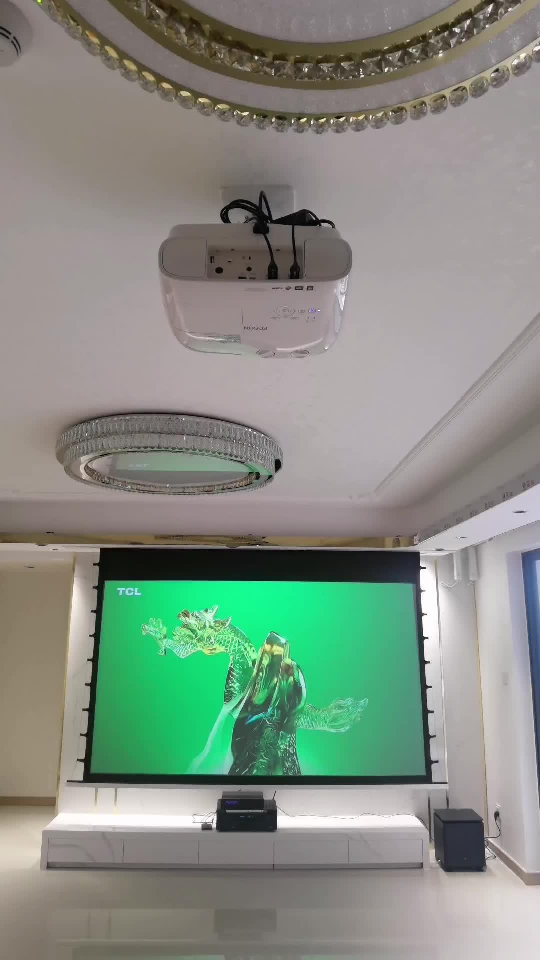 投影仪 投影幕 天花幕布 隐藏式天花幕布 家装装修 好物推荐