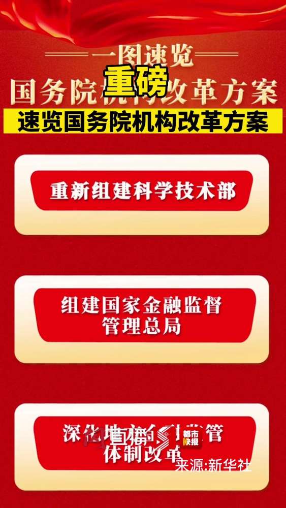 重磅!速览国务院机构改革方案