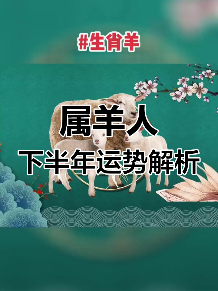 生肖羊下半年的运势(生肖羊下半年的运势怎么样)